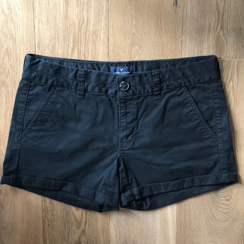 Black American Eagle Midi Low Rise Stretch